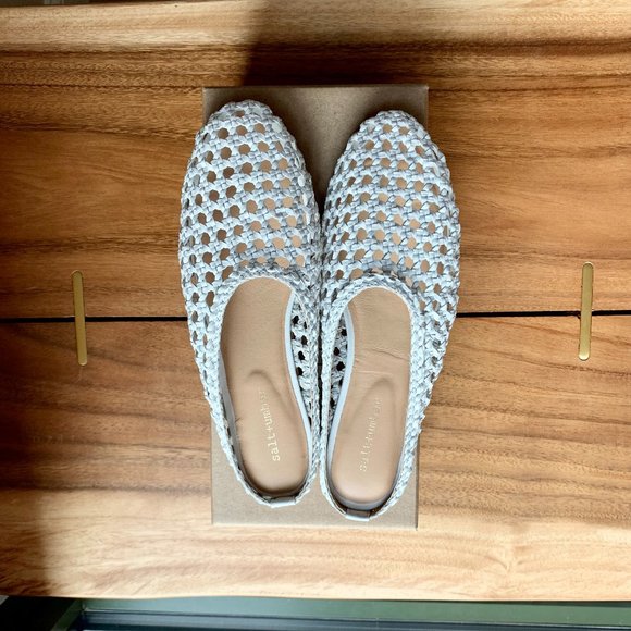 SALT + UMBER White Shanti Open Weave Leather Mule - Picture 4 of 6